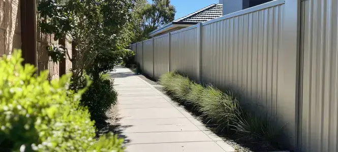 Colorbond Fence on a sunny day in Bendigo.